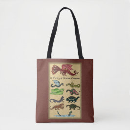 Een verscheidenheid aan draconische creaties tote bag
