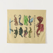 Een verscheidenheid aan draconische creaties wandkleed (Voorkant (horizontaal))