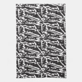 Een verscheidenheid aan verse groenten, waaronder  theedoek (Verticaal)