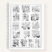 Een verscheidenheid van Funny Lollipop Man Cartoon Notitieboek (Voorkant)