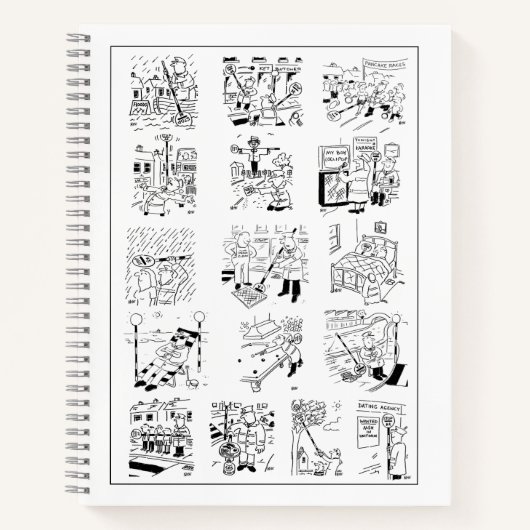 Een verscheidenheid van Funny Lollipop Man Cartoon Notitieboek (Voorkant)