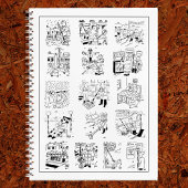 Een verscheidenheid van Funny Lollipop Man Cartoon Notitieboek