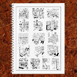 Een verscheidenheid van Funny Lollipop Man Cartoon Notitieboek