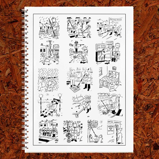 Een verscheidenheid van Funny Lollipop Man Cartoon Notitieboek