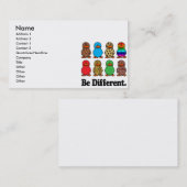 een verschillend patroon van eenden met een vreemd visitekaartje (Voorkant / Achterkant)