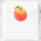 Eén verse perzik ronde sticker (Tas)