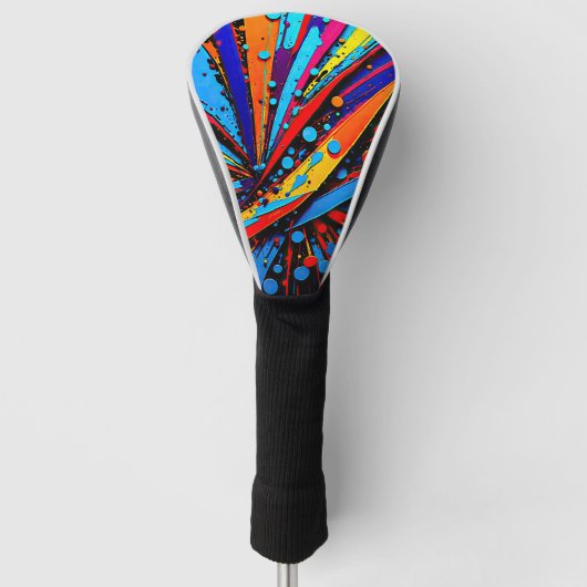 Een Versierde Golfclubhoes Golfheadcover (Voorkant)