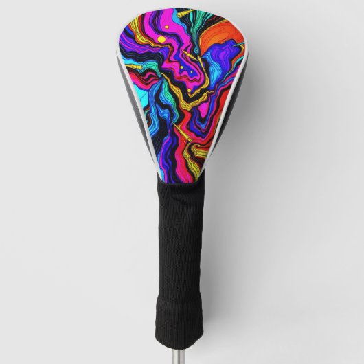 Een Versierde Golfclubhoes Golfheadcover (Voorkant)