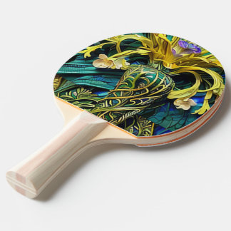 Een Versierde Ping Pong Bat Tafeltennisbatje