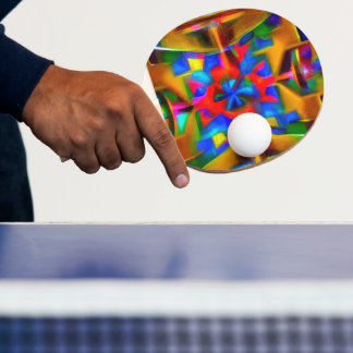 Een Versierde Ping Pong Bat Tafeltennisbatje