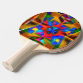 Een Versierde Ping Pong Bat Tafeltennisbatje (Voorkant Gekanteld)