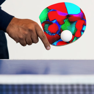 Een Versierde Ping Pong Bat Tafeltennisbatje