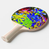 Een versierde pingpongbat tafeltennisbatje (Voorkant Gekanteld)