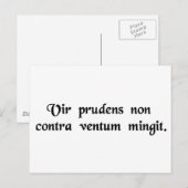 Een verstandig man is niet tegen de wind gericht. briefkaart (Voorkant / Achterkant)