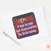 Een verstandige COVID-19-respons Vierkante Sticker (Envelop)