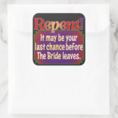 Een verstandige COVID-19-respons Vierkante Sticker (Tas)