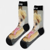 Één Verticale Foto en Tekst op Bovenkant - het Zel Sokken (Links)