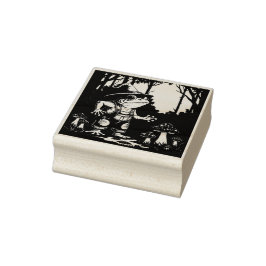 Een Vertrouwde Pad Heks Foeragerend 's Nachts Rubberstempel
