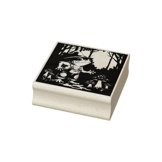 Een Vertrouwde Pad Heks Foeragerend 's Nachts Rubberstempel (Stempel)