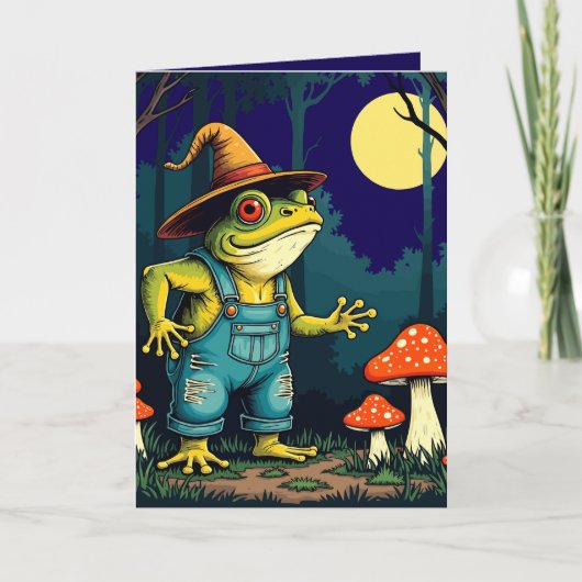 Een Vertrouwde Padheks die 's Nachts Foerageert Feestdagen Kaart (Voorkant)