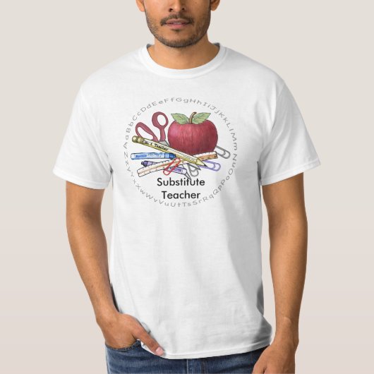 Een vervangend docent T-shirt (Voorkant)