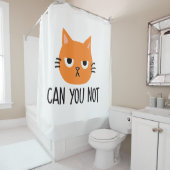 Een vervelende kat kan je niet schelen. douchegordijn (In situ)