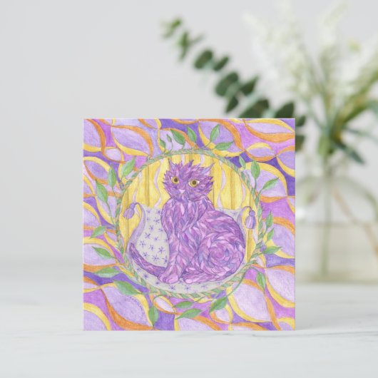 Een verwarmde kat (Staand voorkant)