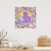 Een verwarmde kat poster (Keuken)