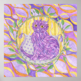 Een verwarmde kat poster