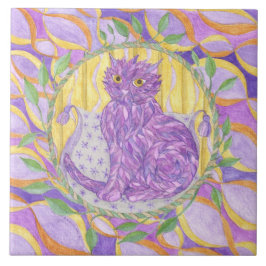 Een verwarmde kat tegeltje