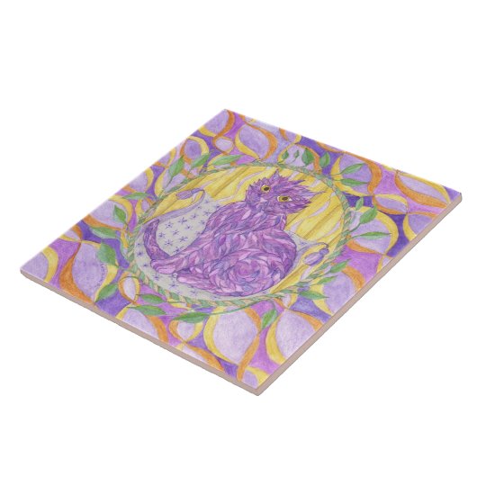 Een verwarmde kat tegeltje (Zijkant)