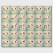 Een verwende Franse buldog woont hier Cadeaupapier (Vlak)