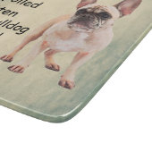 Een verwende rotte Franse buldog leeft Snijplank (Hoek)