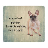 Een verwende rotte Franse buldog leeft Snijplank (Voorkant)