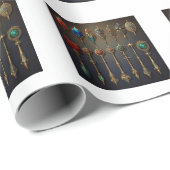 Een verzameling oude pijlen cadeaupapier (Rol Hoek)