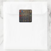 Een verzameling oude pijlen vierkante sticker (Tas)