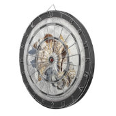 Een verzameling schelpen op zand dartbord (Voorkant Rechts)