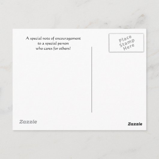 Een verzorger gebed - Briefkaart (Achterkant)