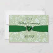 Een Vet Damask 55th Wedding Jubileum RSVP (Voorkant)