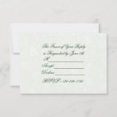 Een Vet Damask 55th Wedding Jubileum RSVP Kaartje (Achterkant)