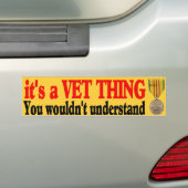 een vet ding bumpersticker (Op auto)