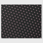 Een vet zwart-roze filigrieontwerp cadeaupapier (Vlak)