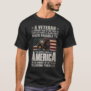 Een veteraan is iemand die op een bepaald punt in t-shirt