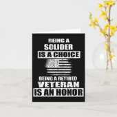 Een veteraan US Army Soldier Independence Veter Kaart (Gele Bloem)