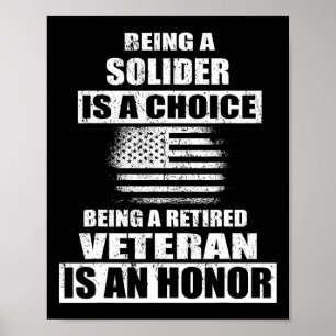 Een veteraan US Army Soldier Independence Veter Poster