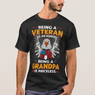 Een veteraan zijn is een eer Een opa zijn is Pri T-shirt