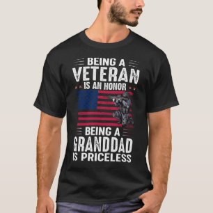 Een veteraan zijn is een eer om een GRANDDAD te zi T-shirt