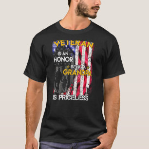 Een veteraan zijn is een eer om opa te zijn is PRI T-shirt