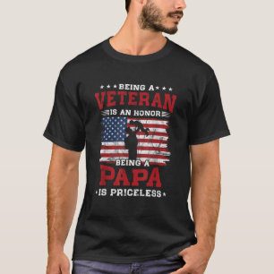 Een veteraan zijn is een eerbetoon dat papa's zijn t-shirt