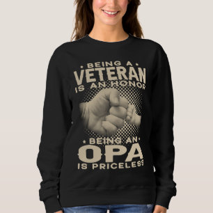 Een Veteraan zijn is een Honor die een Opa is Pric Trui